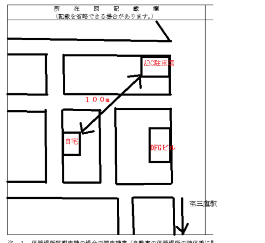 これで完璧 保管場所所在図の書き方